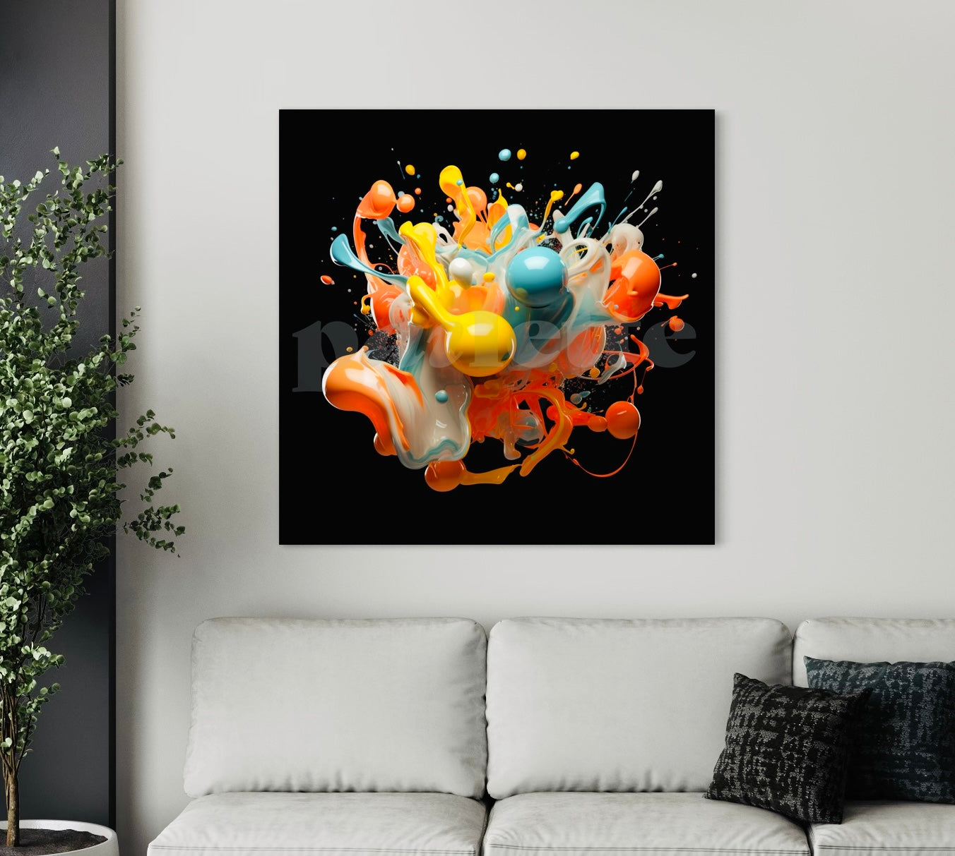 'Color Explosion 12-4-B6.28' one-of-a-kind custom art