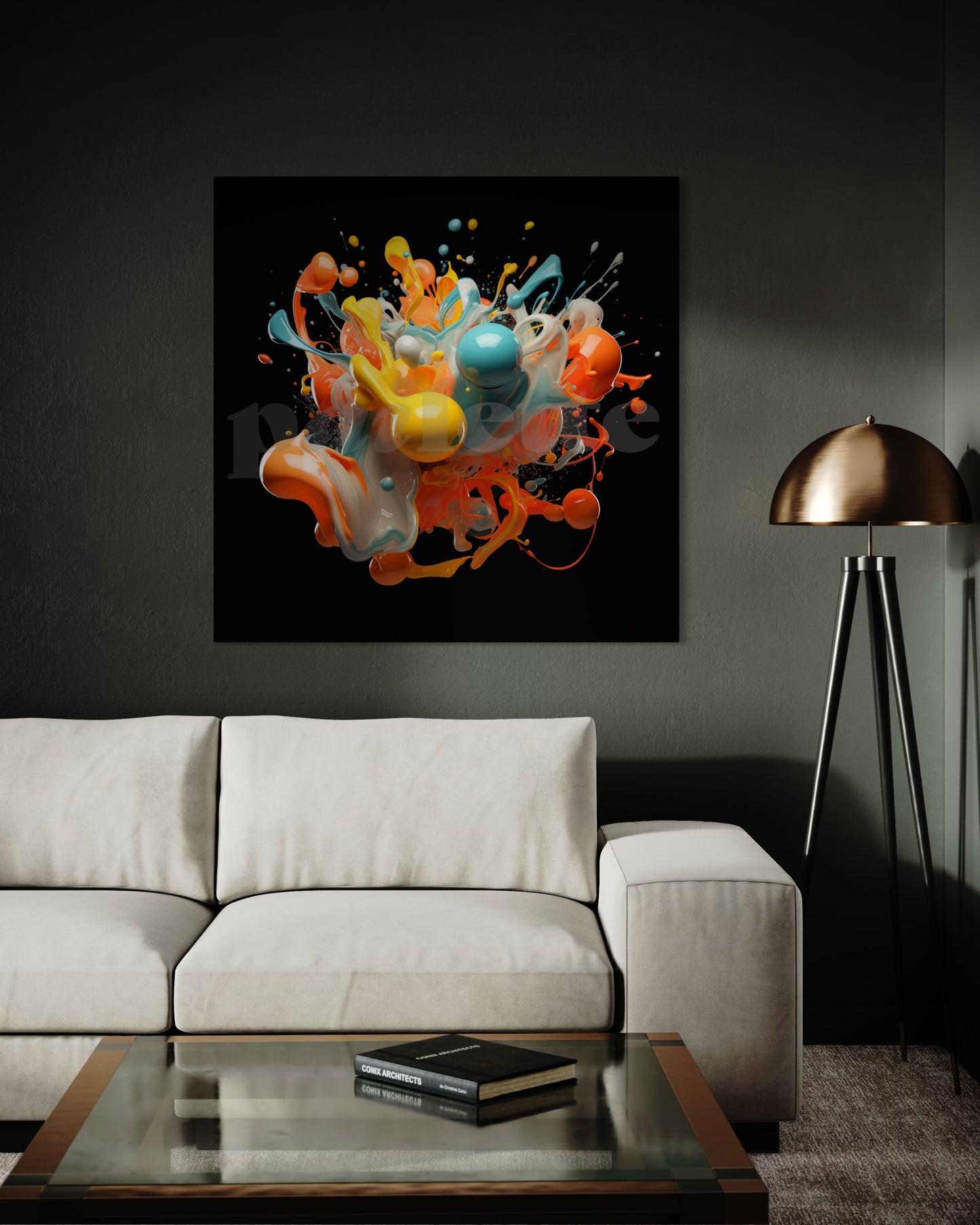 'Color Explosion 12-4-B6.28' one-of-a-kind custom art