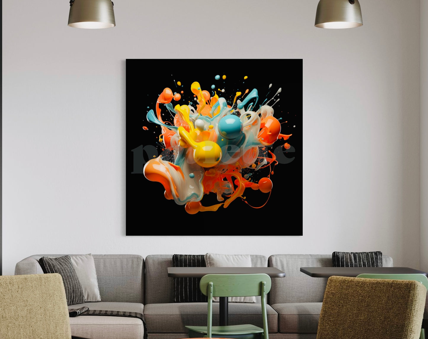 'Color Explosion 12-4-B6.28' one-of-a-kind custom art