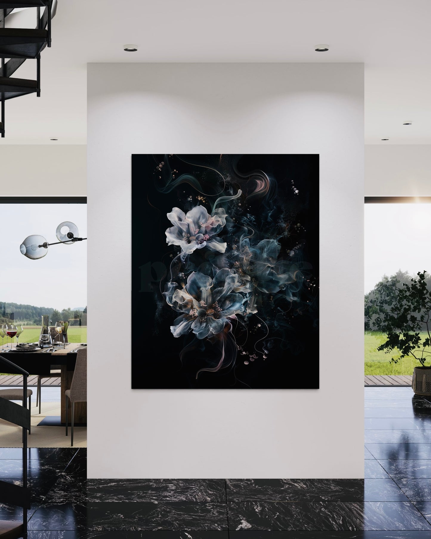 ‘Water Blooms' one-of-ai-kind custom art