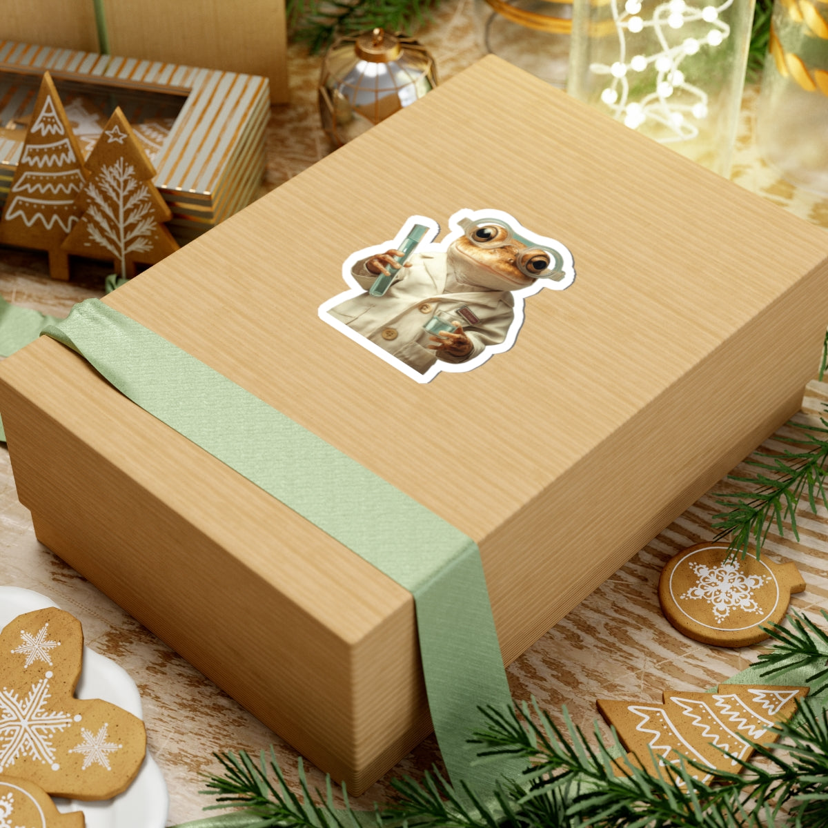 Copy of Chef Cat Kiss-Cut Sticker — Cute Persian Cat in Chef Hat & Glasses, Laptop Decal