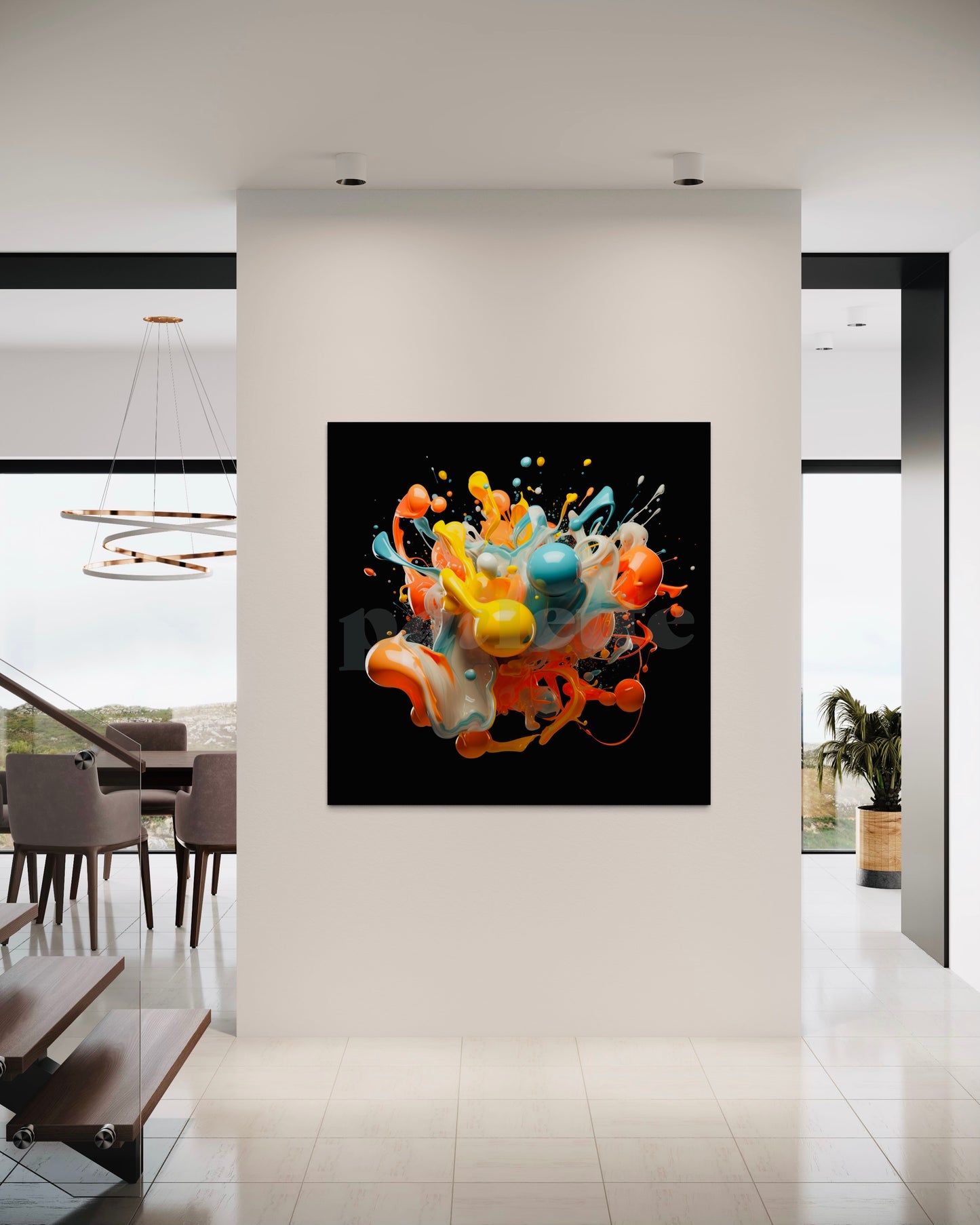 'Color Explosion 12-4-B6.28' one-of-a-kind custom art